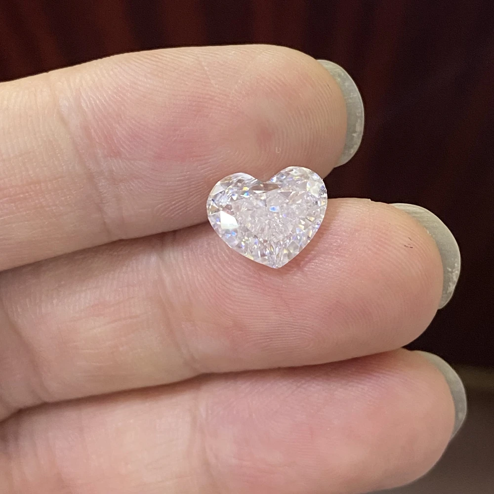 

Meisidian Новинка в форме сердца бриллианта 9x11 мм 4.2 карат мусанит Камень Обручальное кольцо изготовление