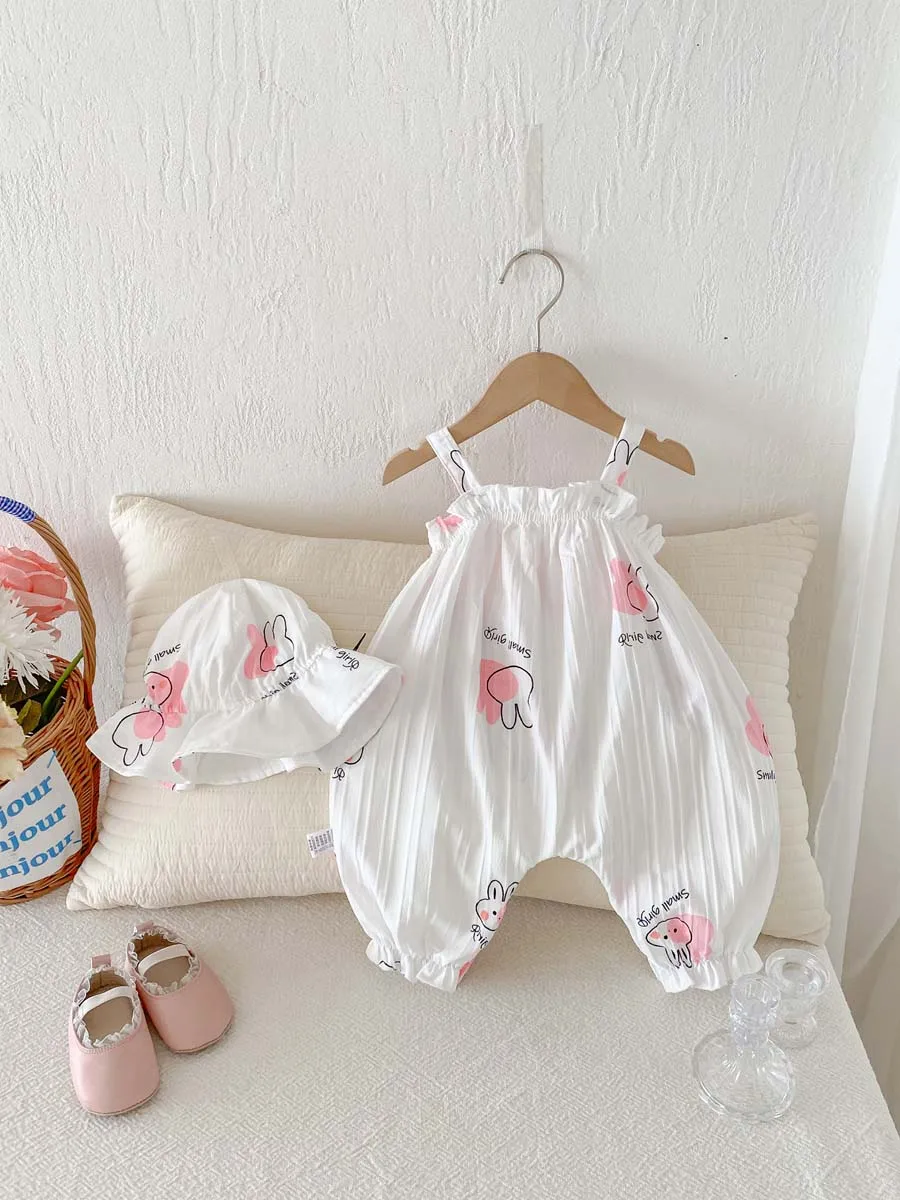 بذلة أرنب لطيفة على شكل فيونكة جميلة للفتيات الصغي...