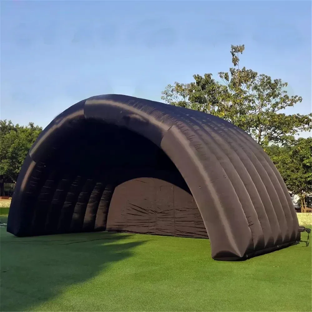 Air Ship Giant Inflatable Stage Tent Advertising Stage Cover Roof Shell Dome Event Arch Tent For Outdoor Music Festival Concert 3