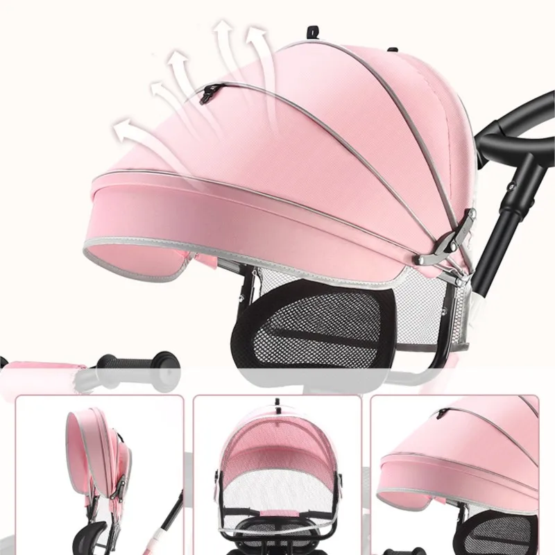 LazyChild Infant Children's Three-wheeled Pedal Car Folding Walking Stroller Baby Can Lie Down And Sit 1-3-6 Years Old Bike