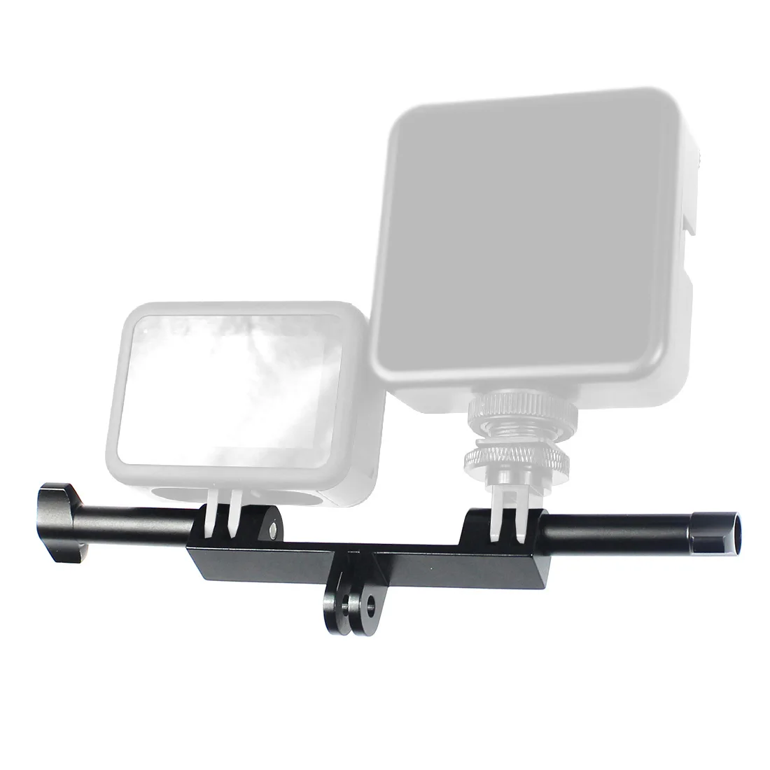 Doppels tativ adapter halterung Brücken erweiterungs brücken arm für Gopro 13 12 Osmo Action Kamera Selfie Blitzlicht halter – Detail 34