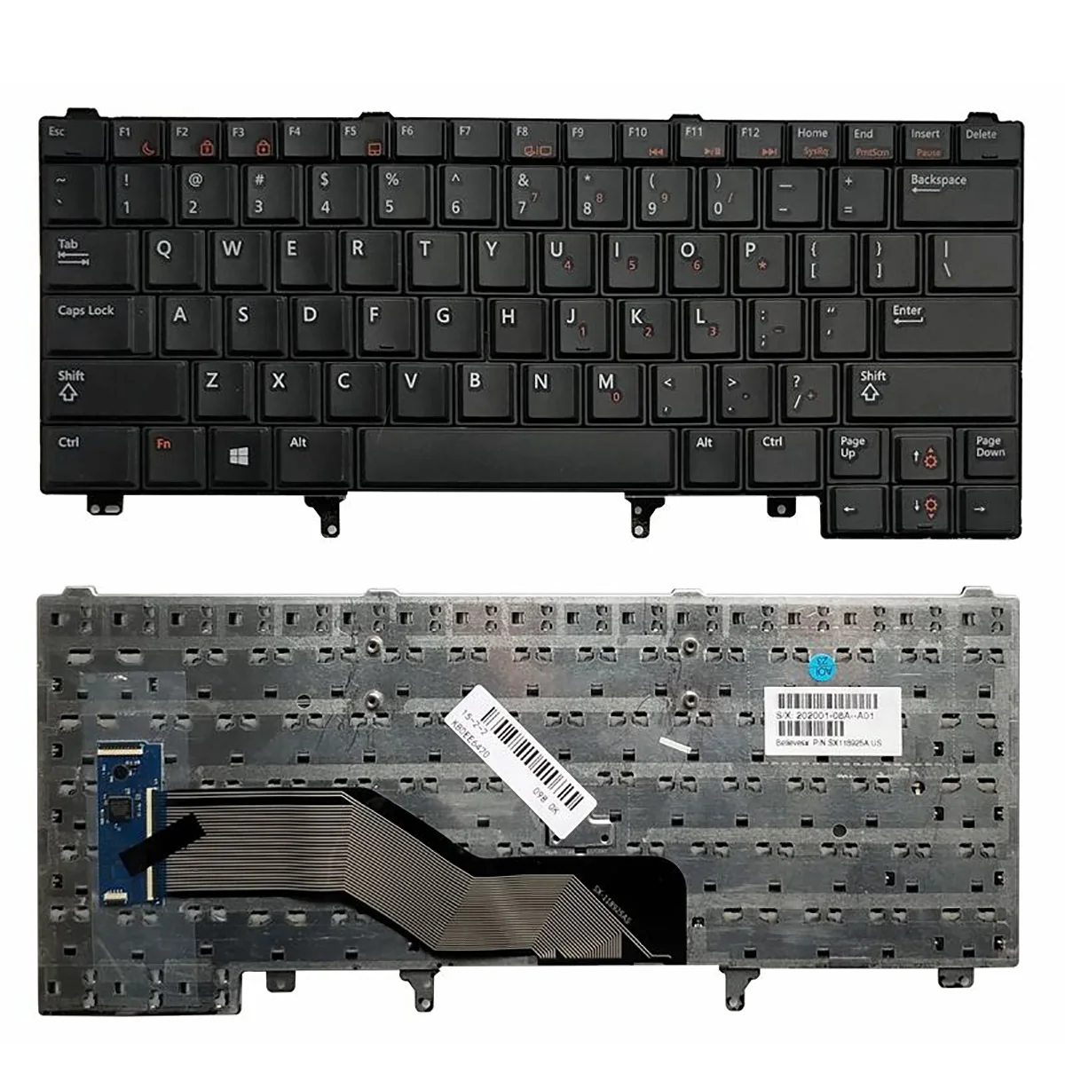 

Новая клавиатура US для Dell Latitude E6220 E6230 E6430s E6420 0C7FHD, английская, без точки, Черная
