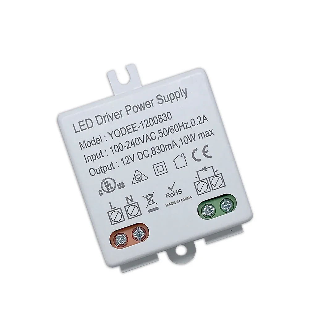 하이 퀄리티 조명 변압기 LED 전원 드라이버, 가정용 조명 전원 어댑터, DC 12V, 10W, 12V, 830mA, AC 100-240V