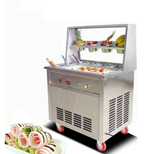 Double Pan Ice Cream Machine Fried With Freezer/Ice Cream Roller Machine Thai Stir Fry Ice Cream Thailand Rolled boxing speed ball pu leather mma muay thai training striking bag kit boxing punch ball with inflator pump