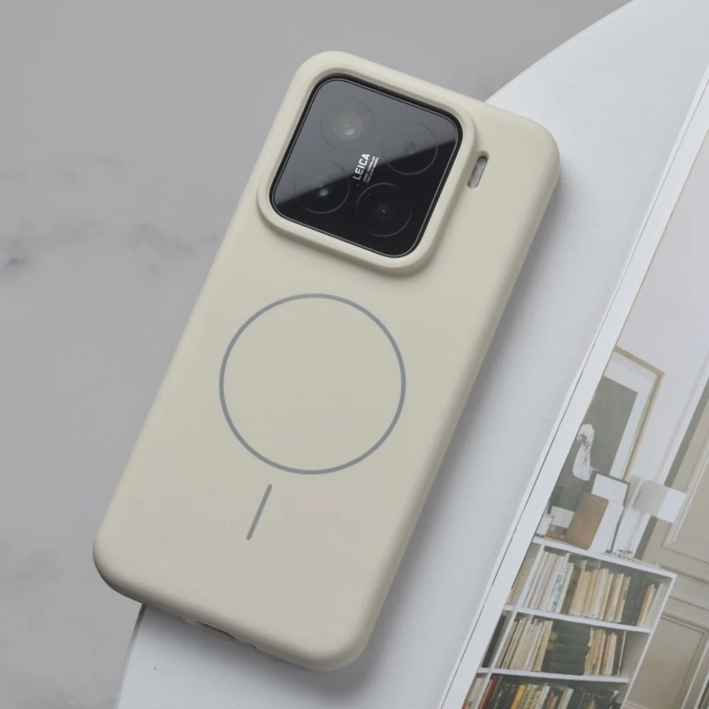 Premium Liquid Silicone Shockproof Magnetic Wireless Charging Case - Flocking Cover