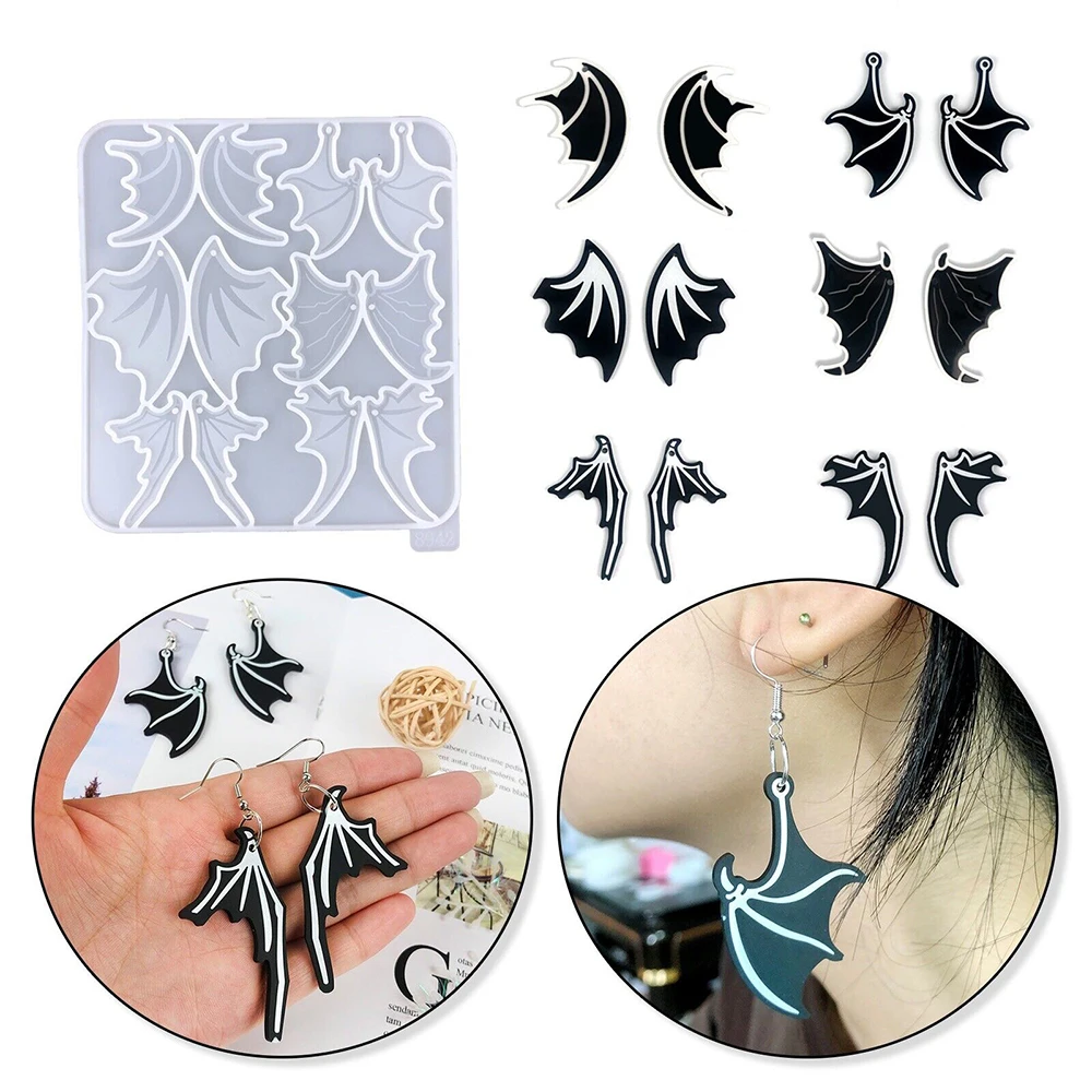 

Earring Pendant Silicone Mold Epoxy Resin Jewelry Making Mold Flying Dragon Wing DIY Charms Pendant Mould Creative Jewelry Craft