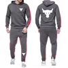 Dwayne Johnson Brahma Bull Tattoo Logo Print Spring Autumn Men's Tracksuit High Quality Loose Hoodies+Casual Trousers Sports Set 3