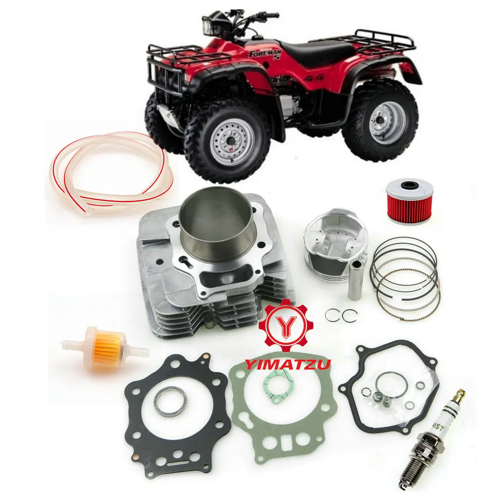 Yimatzu ATV Parts 90MM TRX450S/ES/FM/FE Cylinder Kit for Honda FOURTRAX FOREMAN 1998-04  12100-HN0-A00 yimatzu atv utv parts 80mm 330cc big bore cylinder kits for honda fourtrax sportrax 300ex trx300ex ​12100 hm3 l00