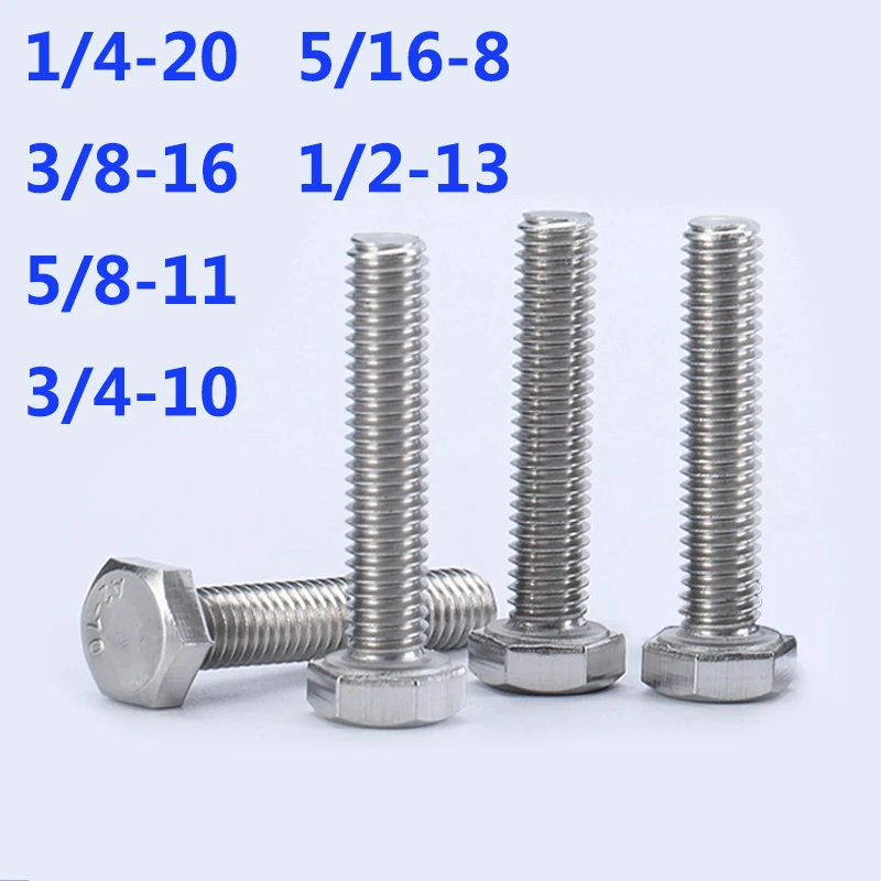 Stainless Steel Screw 3/8 3/8 Stainless Steel Bolts 304 Stainless Steel  Screw 3/8 Aliexpress