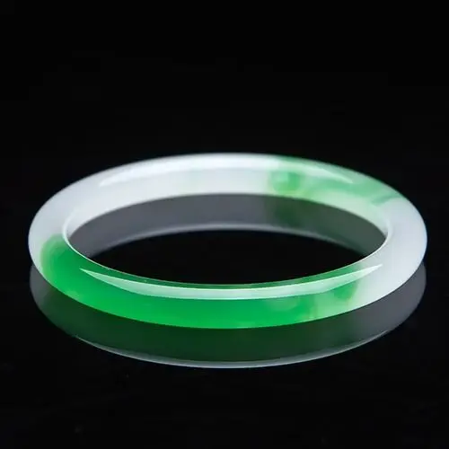 Hot Sale Natural100% Real Jade Bangles Two-color Quartz Bracelet Give Girl Friend Exquisite Jewelry Accessories Fine Gift