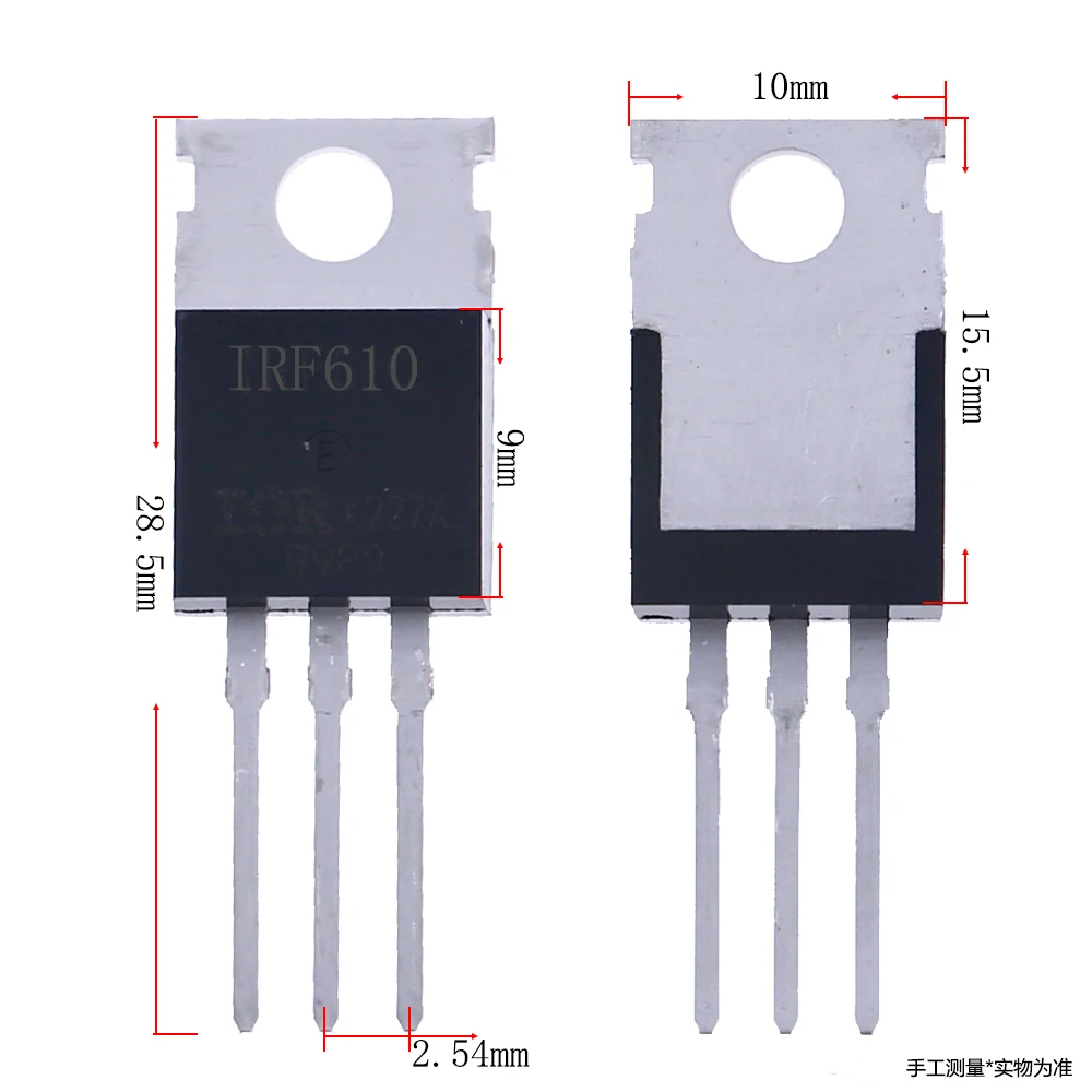 50Pcs 10Value TO-220 Field-Effect Mos Transistor Kit IRF520 IRF610 IRF631 IRF711 IRF843 IRF1470 IRF2804 IRF3007 IRF3515 IRF9510