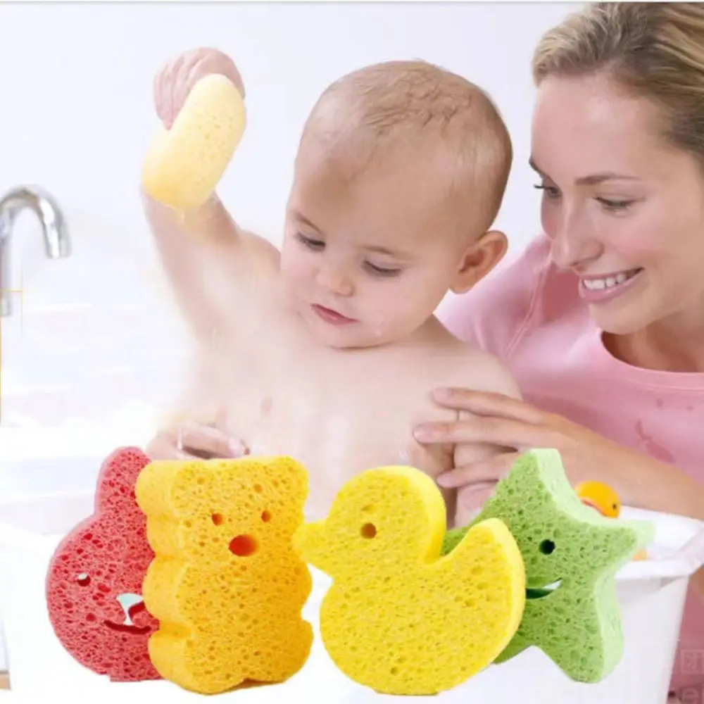 Easy Baby Sponge Reusable Baby Bath Sponge Soft Gentle Baby Bath Sponge  Cartoon Shaped Water Absorbent for Infants for Natural - AliExpress