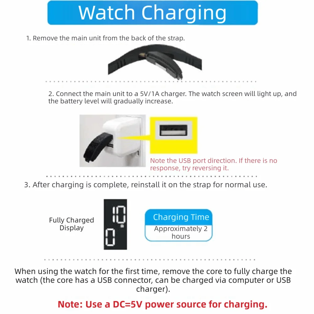 방수 진동 알람 손목밴드 체온 모니터 진동 알람 LED 디지털 스마트 팔찌 디지털 디스플레이