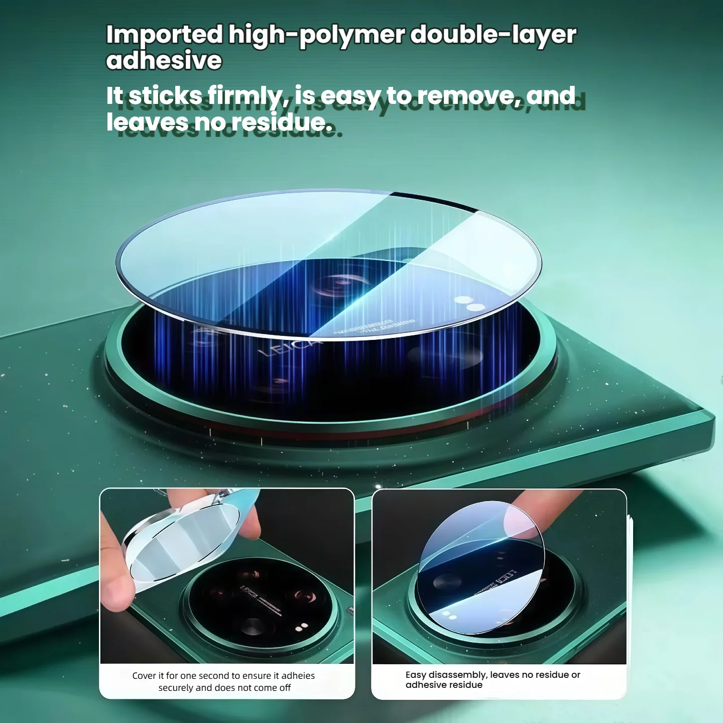 3-Pack Full Coverage Rear Camera Protector with Instant Application