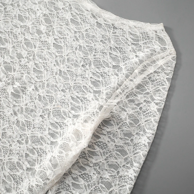 Sexy Lace Sheer T-shirt Cover-ups Women See Through Long Sleeve Asymmetrical Tees Shirt Ladies Floral Mesh Crop Tops Fashion