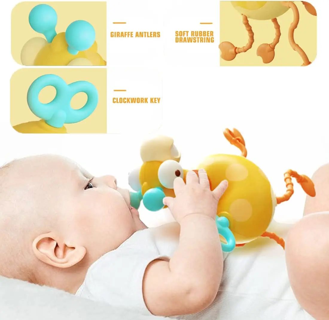 AS594P Chaise Haute À Ventouse Pour Bébé De 6 À 12 Mois, Hochet Rotatif, Jouets Sensoriels