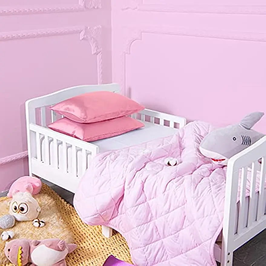 1 PC Silk Satin Toddler Pillowcase 35X50CM, Super Soft and Silky Cooling Travel PillowCases for Nursery, Kids, Boys Girls 4