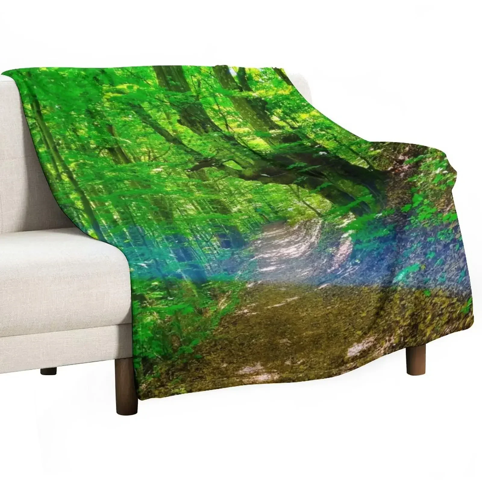 Forest Path Throw Blanket Soft Thin Cute heavy to sleep Blankets