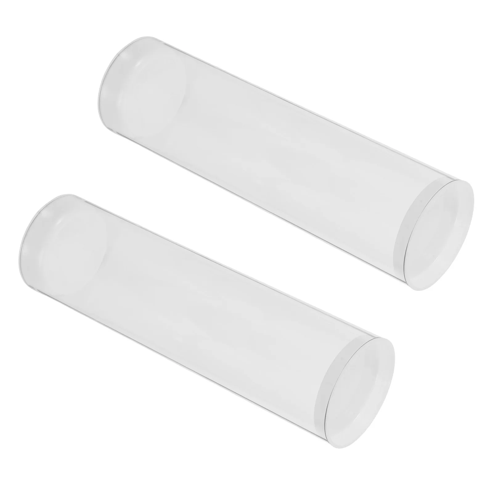 2Pcs 배드민턴 셔틀콕 튜브 투명 플라스틱 투명 보관 용기 캡 휴대용 버디 홀더 습도 조절