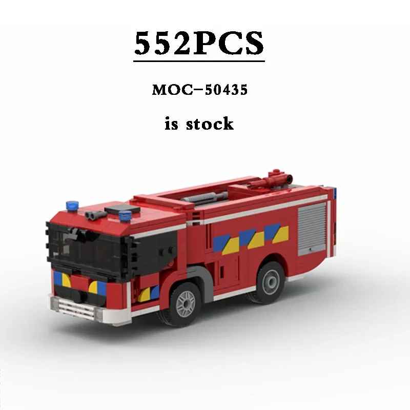 

Fire Truck Series Fire Truck Equipment MOC-50435 Truck Building Block Toy Model 552PCS Birthday Gift Kids Toys Christmas Gifts