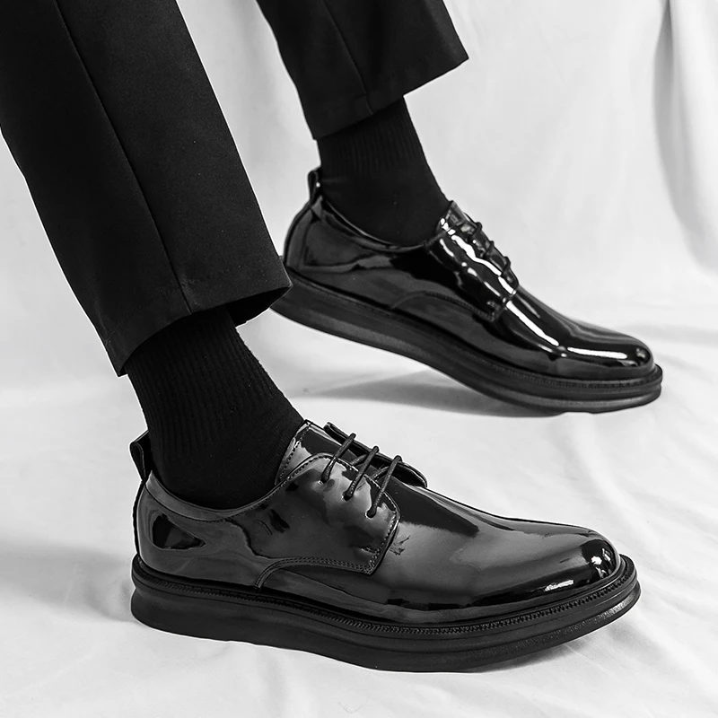 Men's Business Formal Footwear Original Designer British Lace-Up Dress Shoes Classic Men For Wedding