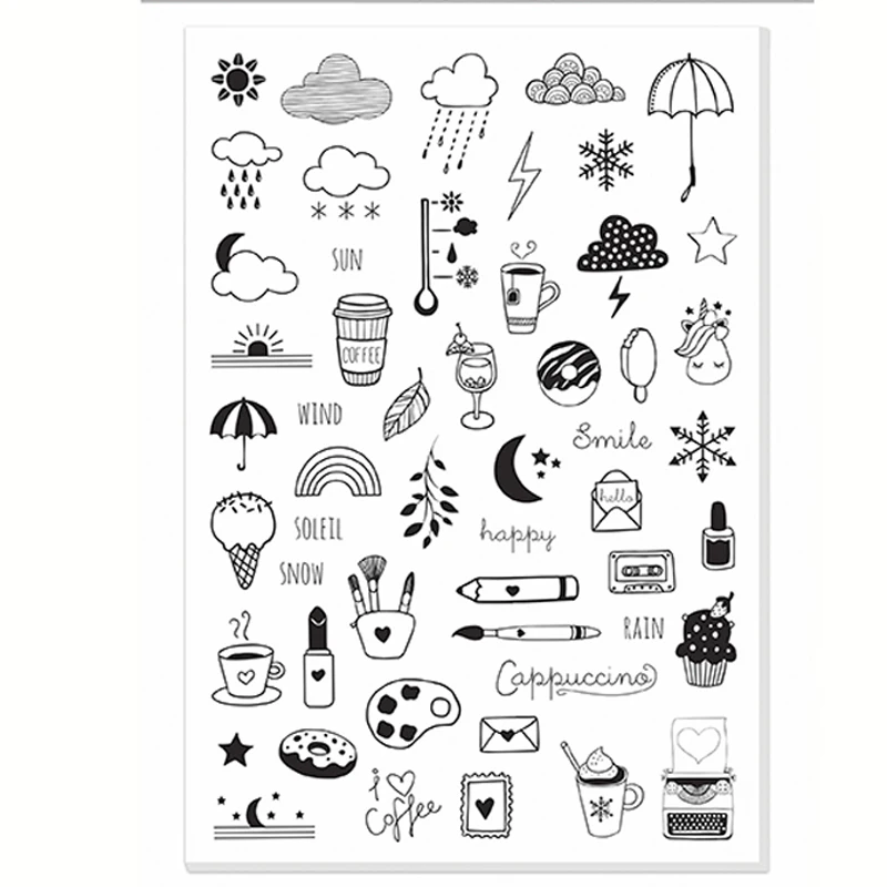 ZFPARTY Transparent Clear Silicone Stamps for DIY Scrapbooking/Card Making/Kids Crafts Fun Decoration Supplies