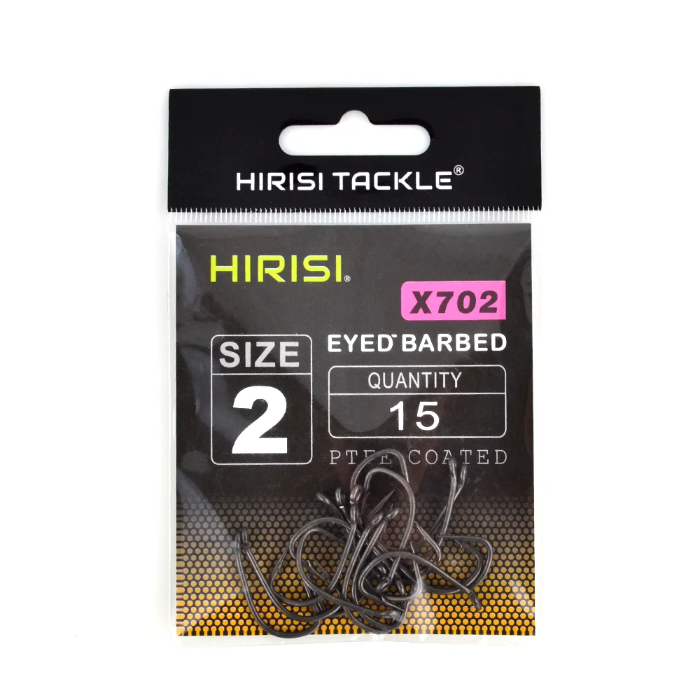 Hameçons carpe acier carbone PTFE 30 pièces avec œillet - Accessoires pêche durable X702
