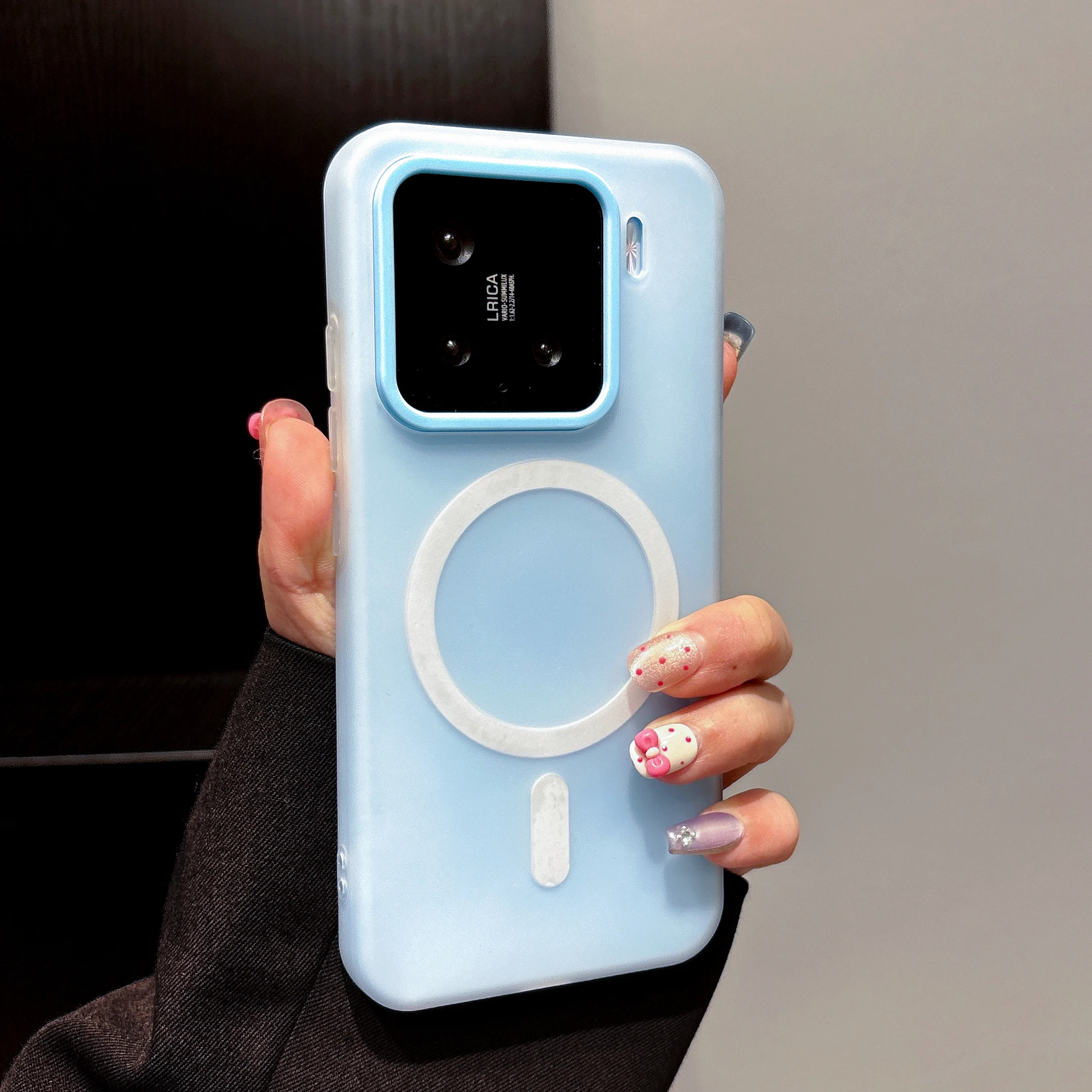 Magnetic Skin-Feel Wireless Charging Armor Case - Colorful Finish