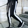 New Sweatpants Side Zipper Pockets Men Joggers Track Pants Elastic Waist Sport Casual Trousers Baggy Fitness Gym Clothing S-XXXL