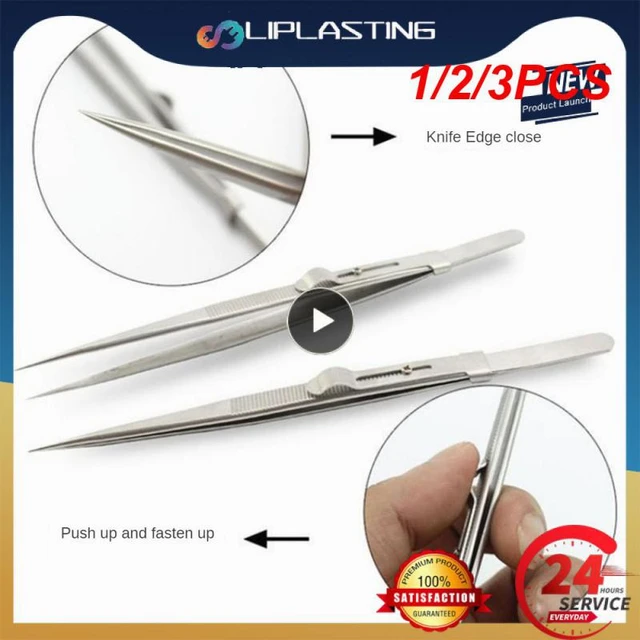 3PCS Stainless Steel Jewelry Tweezers Slide Lock Tweezers Jewelry Making  Tool - AliExpress