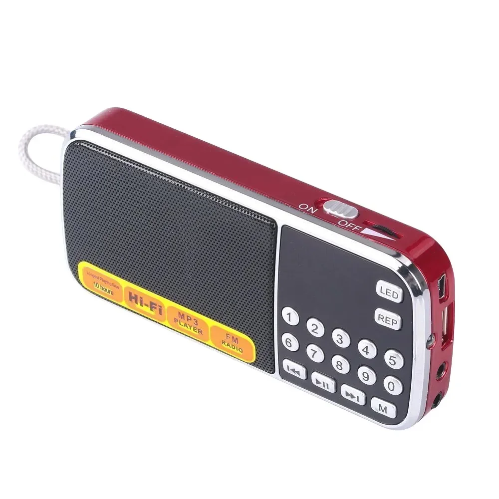 L-088 Portable HIFI Mini Speaker MP3 Audio Player Flashlight Amplifier Micro SD TF FM Radio