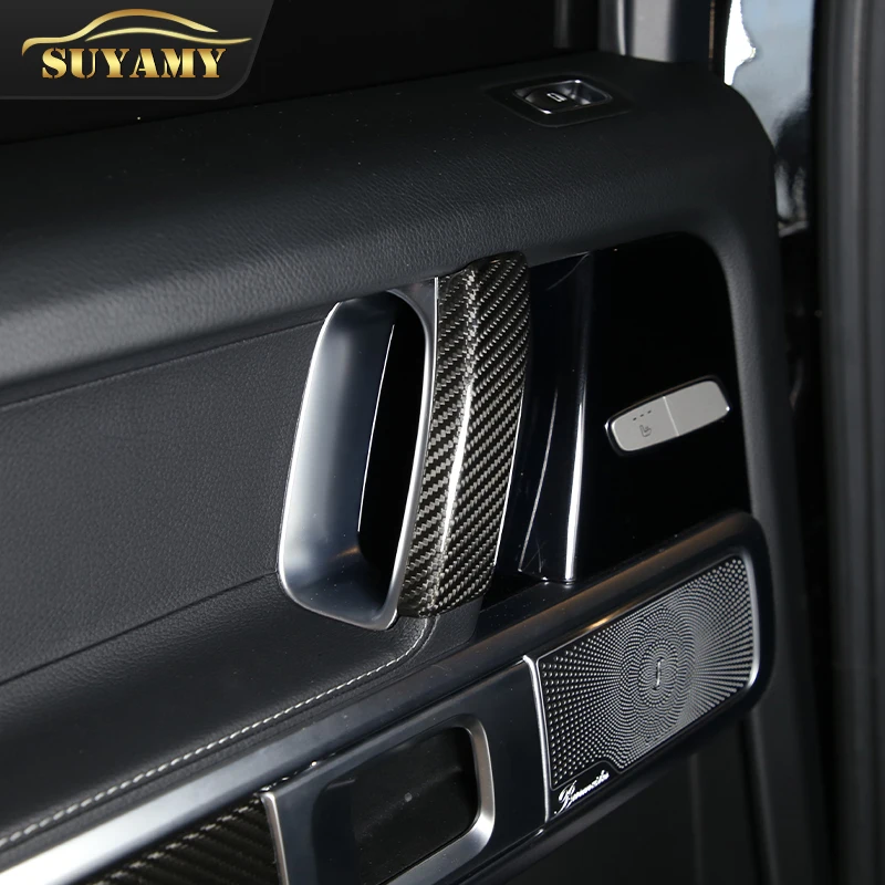 

Real Carbon Fiber Car Inner Door Armrest Handle Frame Cover Trim For Mercedes-Benz G-Class W463 G63 G500 2019-2020 Accessories