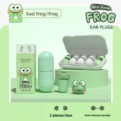 Soundproof Soft Sleep Earplugs - Premium Noise - Reducing Comfort for Restful Nights (Green Frog Set)
