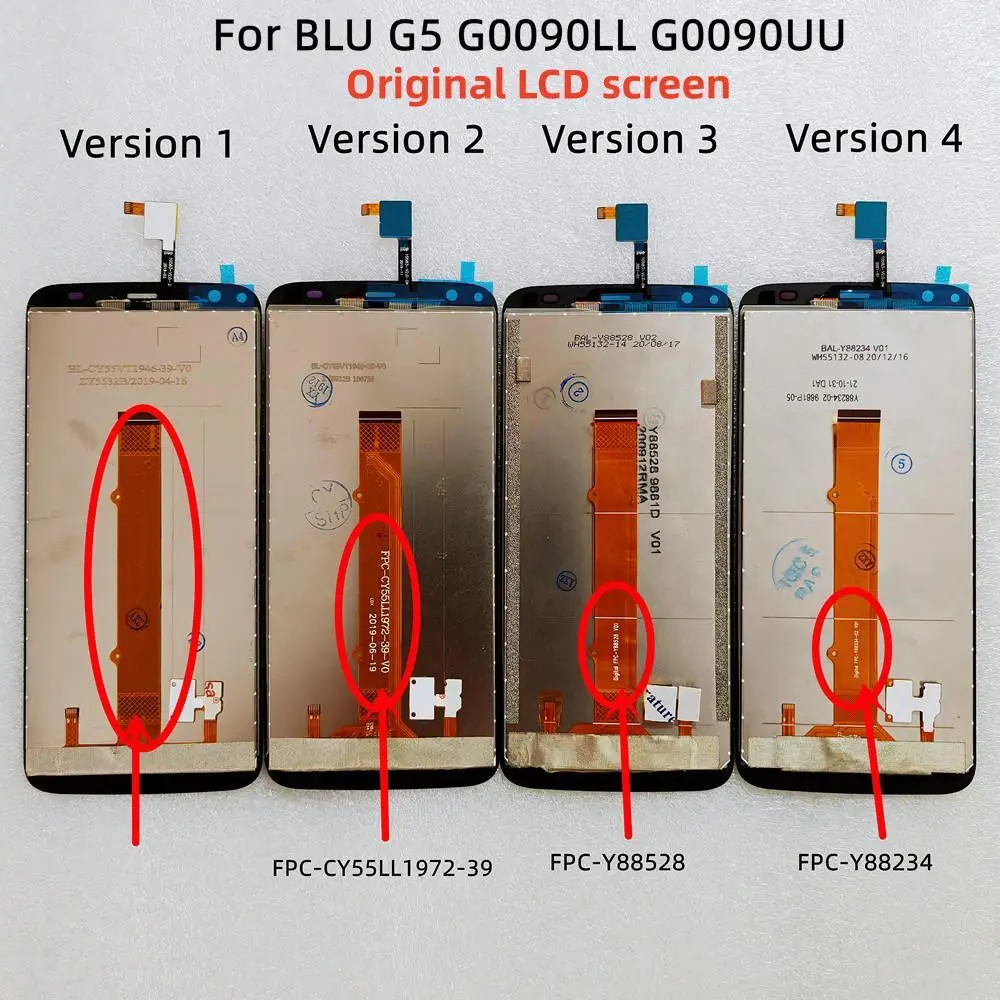 BLU G5 G0090LL/UU용 LCD 터치 스크린 모듈 교체, 내부 및 외부, 내부 및 외부, 교체
