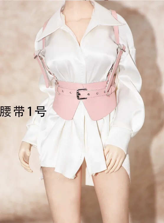 

1/6 Female Soldier Clothes Satin Shirt&Belt Model for 12'' ph tbl S52 S42