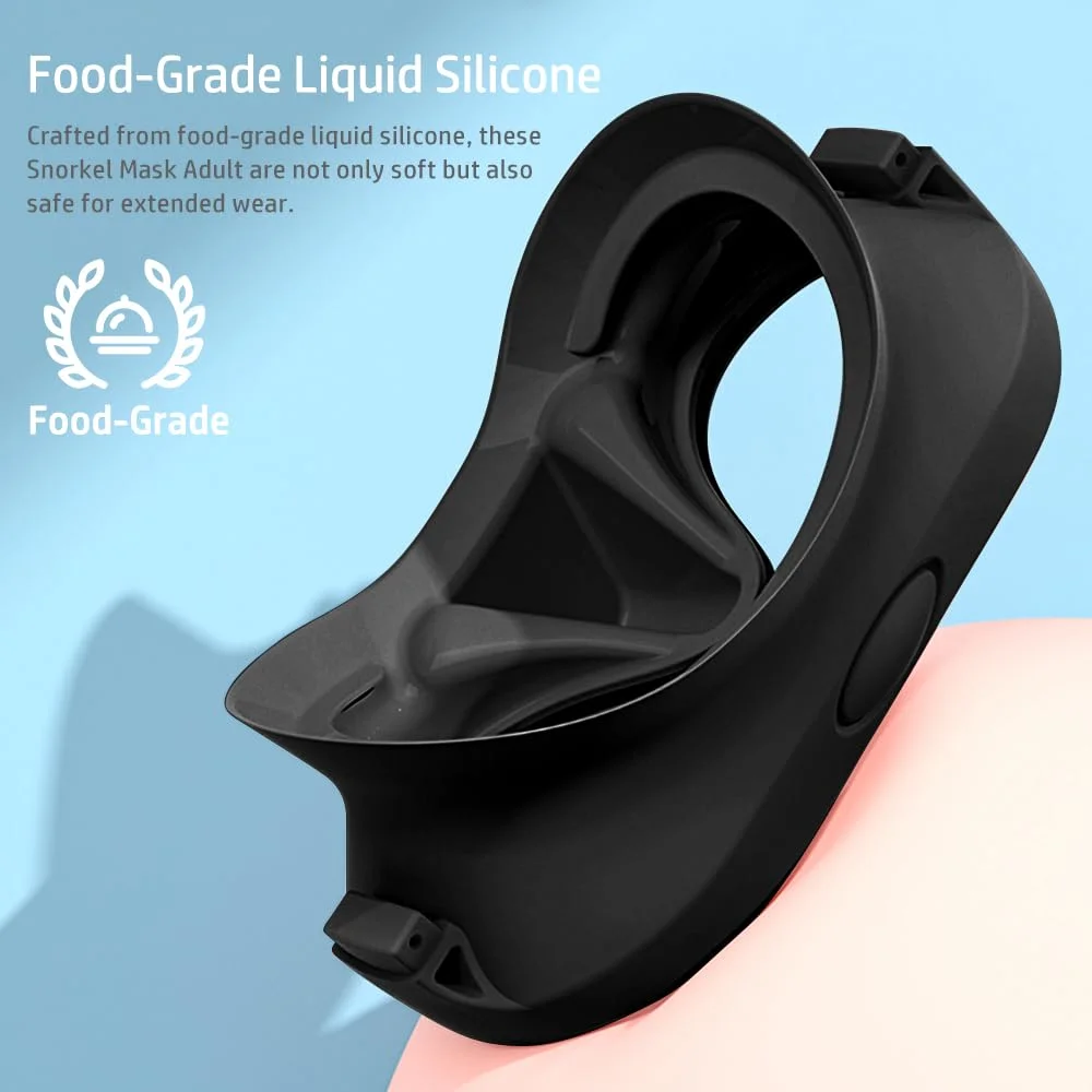 Diving Snorkel Soft Silicone for Adult Portable Foldable Easy-Breath Wet Scuba Diving Equipment for Freediving Spearfishing Swim
