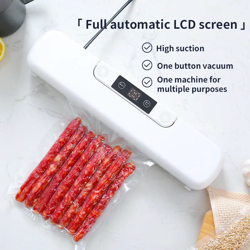 Eletric Vacuum Sealer Machine With 10PCS Food Packing Vinyl