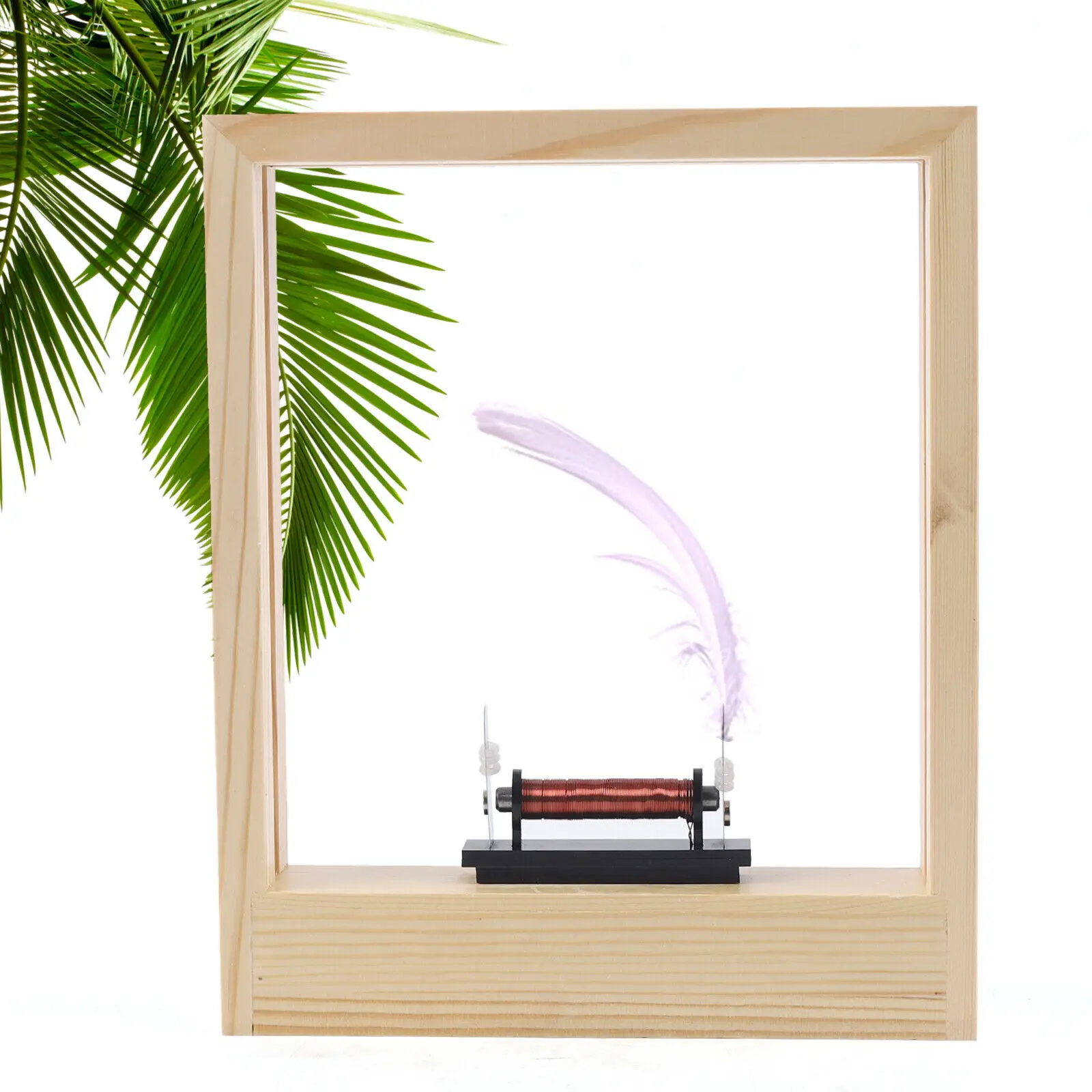 

110V Slow Motion Time Picture Frame LED Pine Wood Decor Photo Frame