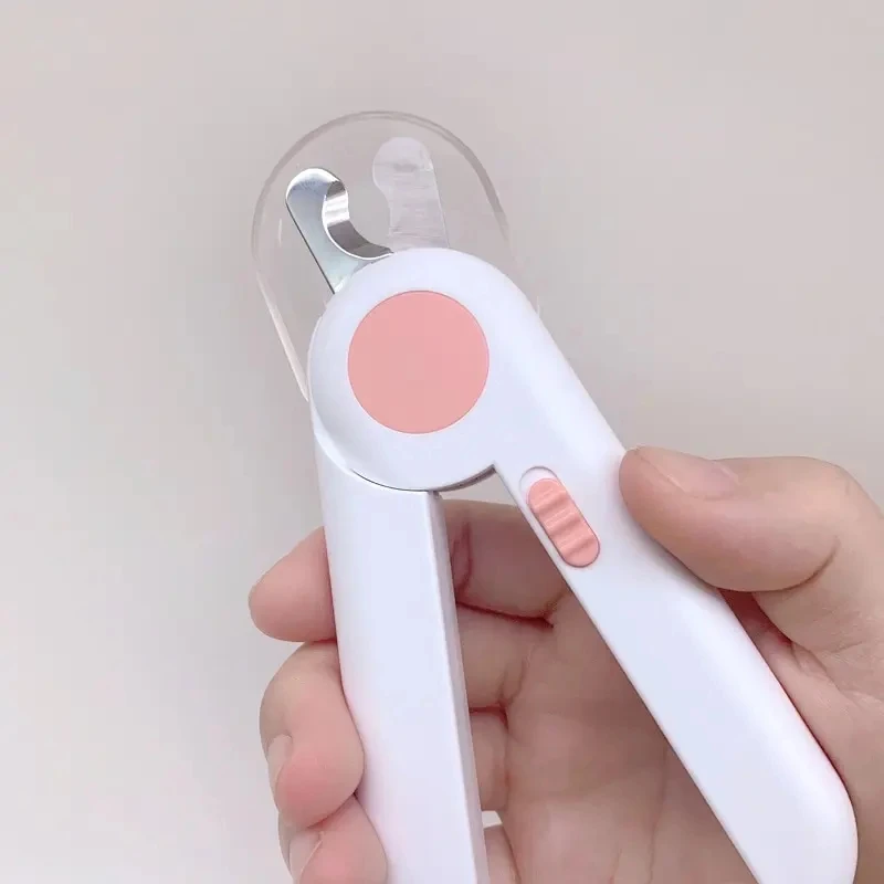 Pet Nail Clippers LED Lights Stainless Steel Scissors Professional Safe Dog Nail Clippers Cat Claw Cleaning Supplies