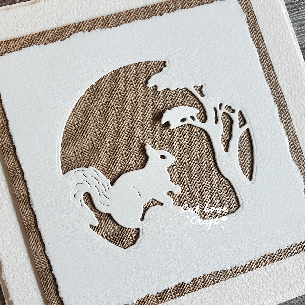 Squirrel Metal Cutting Dies Stencils For DIY Scrapbooking Decorative Embossing Handcraft Die Cutting Template Mold 64a666faab2b6b11ea278992