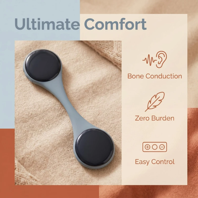 Wireless Bone Conduction Sleep Speaker Under Pillow No Disturb Others Sleep Music Deep Sleep Gift for Him Her Birthday