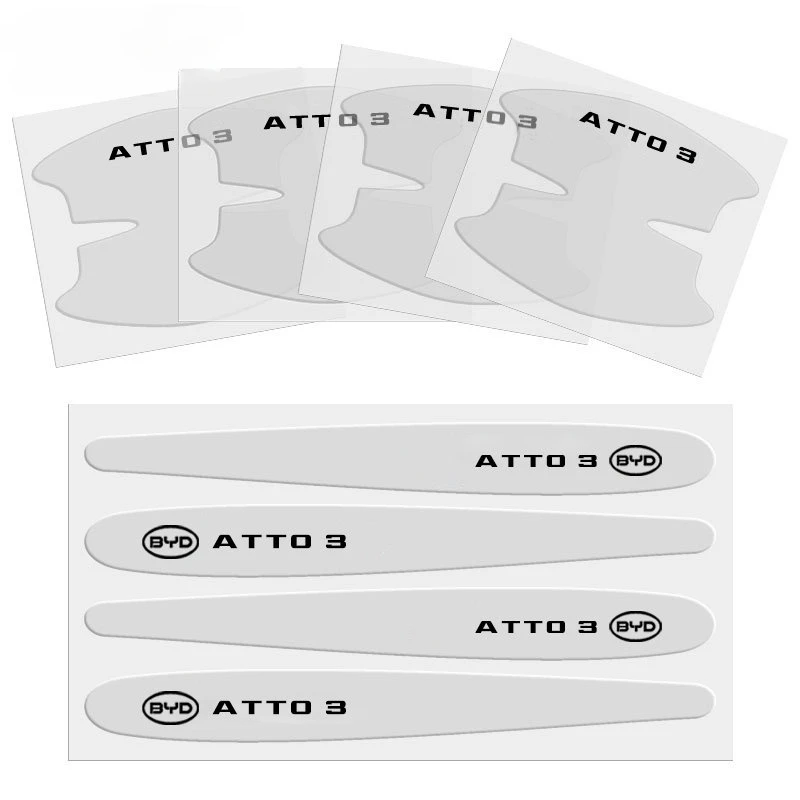 

8Pcs For BYD ATTO 3 Transparent Car Door Bowl Handle Anti-scratch Protection Cover