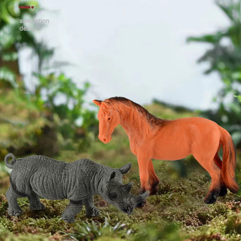 6PCS 7-inch Animal Toys High Quality Animal Figurines Toys Mini Models For Decorate Children's Educational Toy