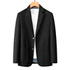 Spring and Autumn New Men's Fashion British Style Work Wedding Plus-size Casual Fat Loose Senior Sense Plus Fat Business Blazer 1