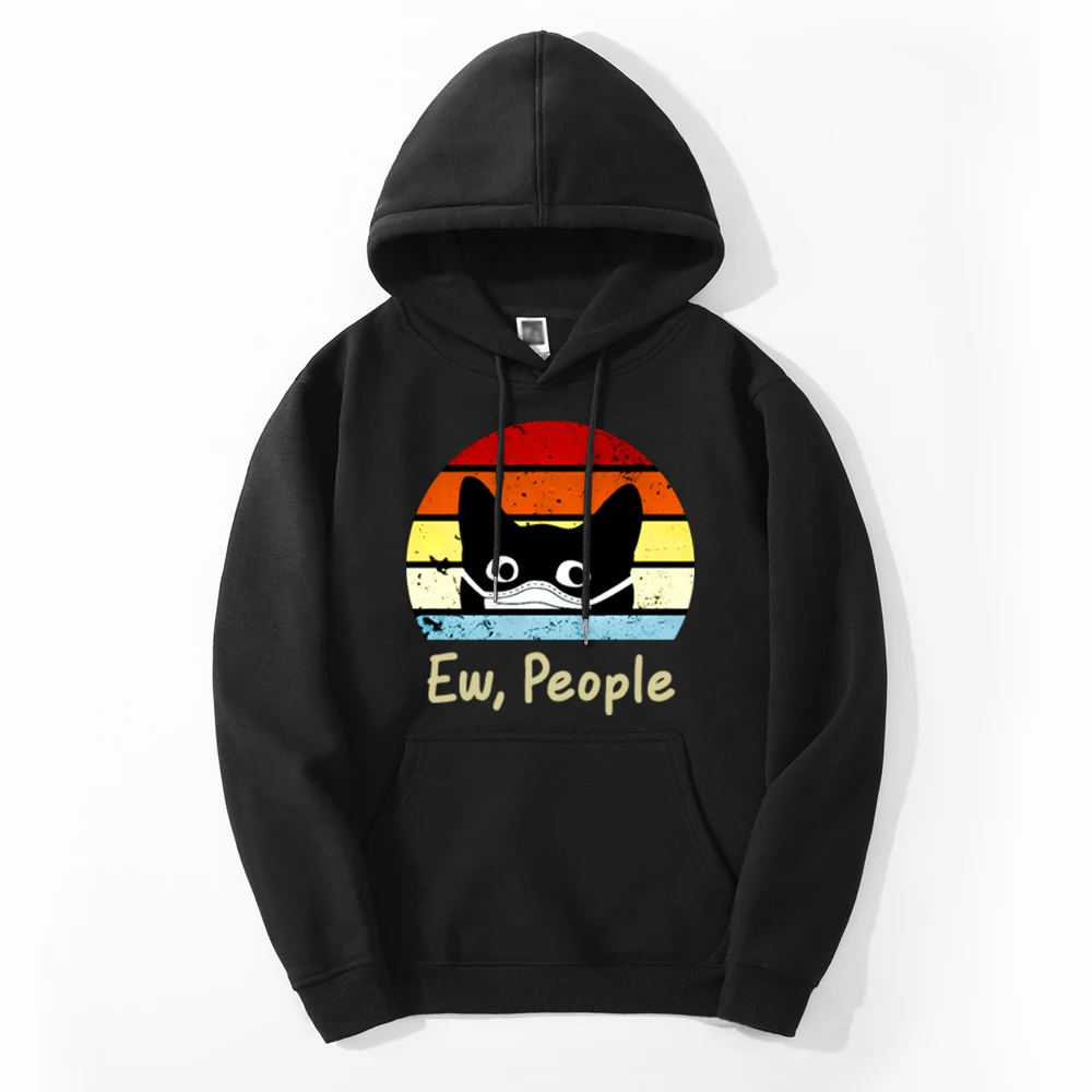 

Funny Cats Pew Madafakas Ew People 2024 Winter Male Casual Thick Sweatshirts Hoodies Casual Fabrics Clothing Fashion Pullovers