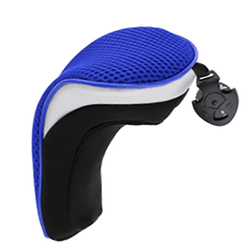 

Golf Club Headcover Hybrid Headcover Protector Case with Interchangeable Number Tag Blue