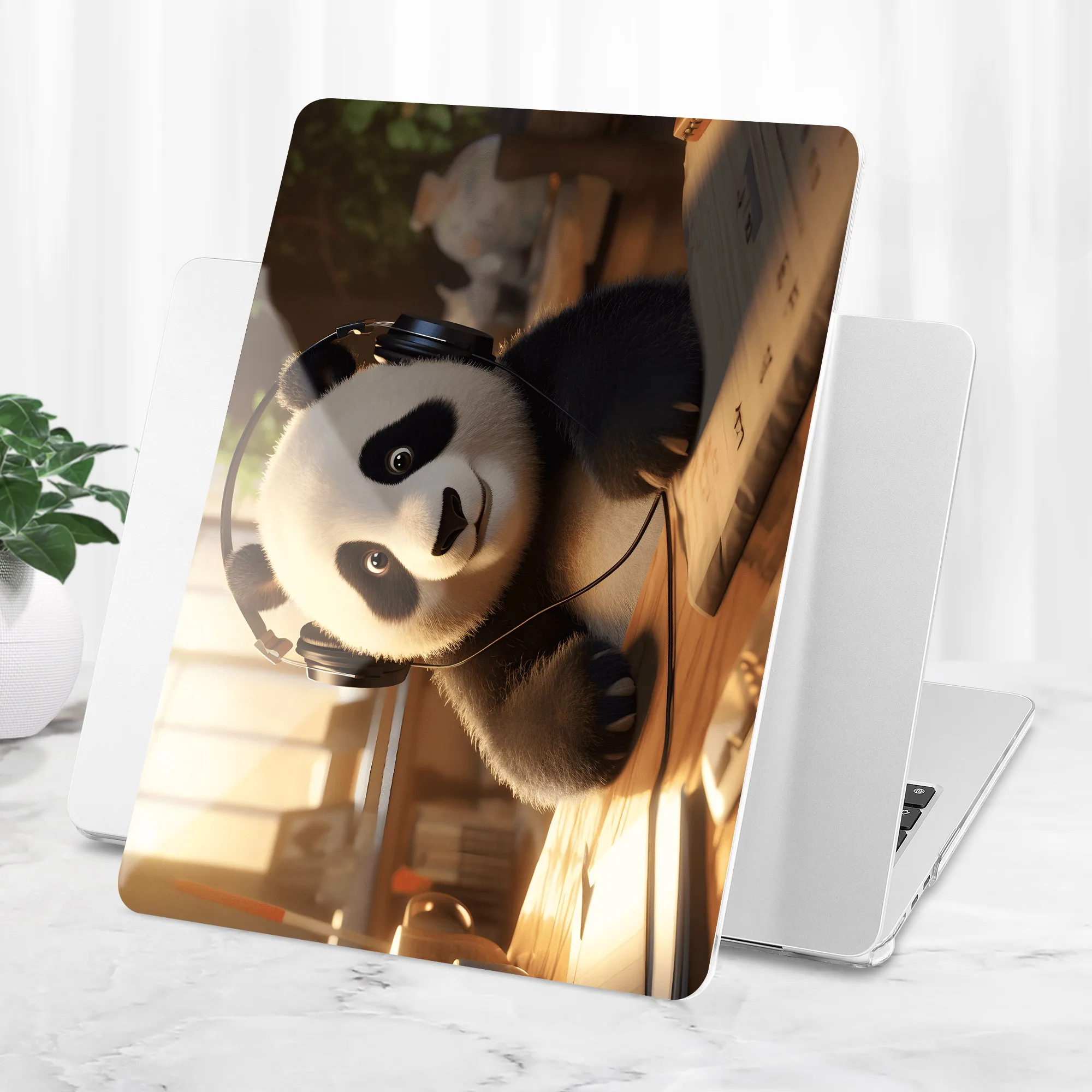Capa de Impressão Rígida Smart Panda para Macbook Capa para Macbook 2023 m3 Pro 14 16 A2991 A2992 A2918 m2 Air 13 Polegadas 15 Polegadas A2941 A2681 m1 A2337 A2179 - Imagem 2