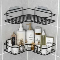Aluminum Alloy Bathroom Shelves No-drill Corner Shelf Shower Storage Rack Holder Toilet Makeup Organizer for Shampoo Wall Supply 2