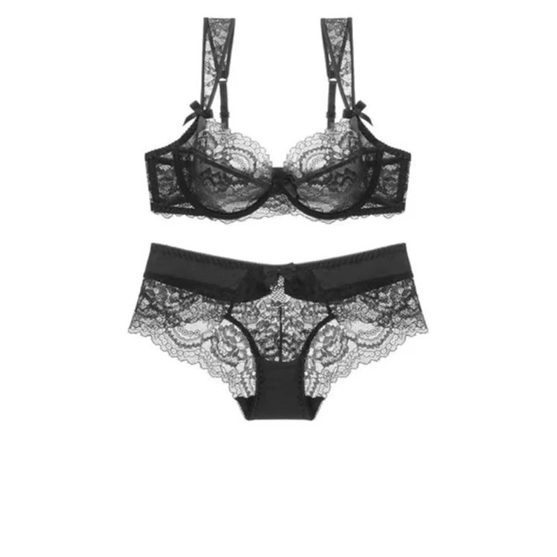 Logirlve Hot Brassiere Embroidery Bras Underwear Set Sexy Plus Size Bra Set Women Lingerie Lace Beautiful Underwear