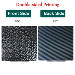 Double - Sided PEI Sheet Build Plate for 3D Printer Hot Bed - Spring Steel, Enhanced Adhesion (1Pcs PEO PET)